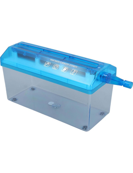 Mini Trituradora de Papel Manual ViaGasaFamido 1.5L Azul