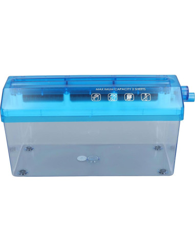 Mini Trituradora de Papel Manual ViaGasaFamido 1.5L Azul