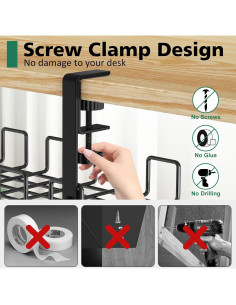 Bandeja de Gestión de Cables REFLYING 40x16 cm Sin Taladro 2