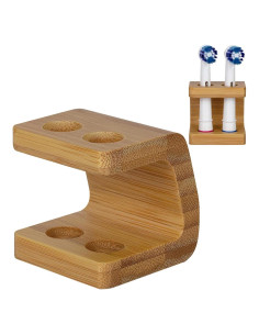 Soporte de Bambú para Cabezas de Cepillo de Dientes Tookie - 2 Ranuras