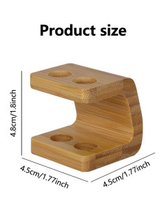 Soporte de Bambú para Cabezas de Cepillo de Dientes Tookie - 2 Ranuras 2