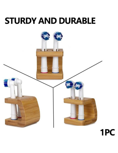 Soporte de Bambú para Cabezas de Cepillo de Dientes Tookie - 2 Ranuras