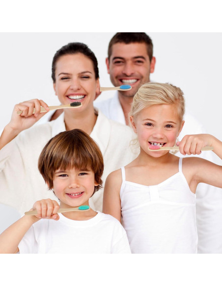 120 Cepillos de Dientes de Bambú HOFURME Ecológicos Suaves