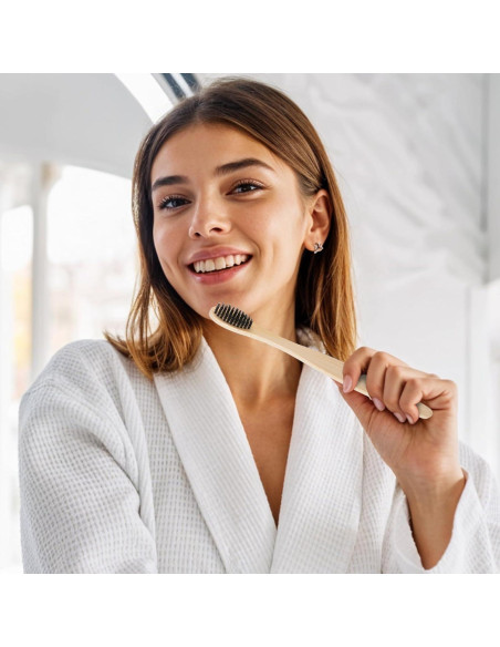 120 Cepillos de Dientes de Bambú HOFURME Ecológicos Suaves