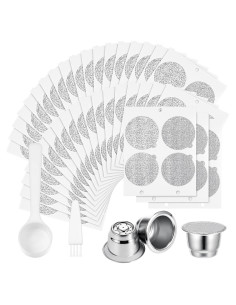 Cápsulas de Espresso Reutilizables Tanlade 2 Piezas Acero Inoxidable