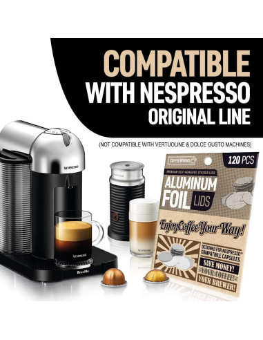 Tapas de Sellado de Aluminio Reutilizables MCBEANS 120 Unidades