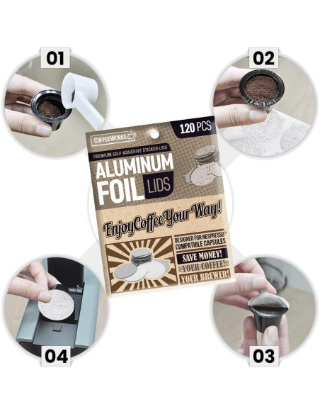 Tapas de Sellado de Aluminio Reutilizables MCBEANS 120 Unidades