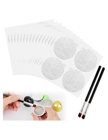 200 Tapas de Aluminio 37mm CUALFEC para Cápsulas Nespresso
