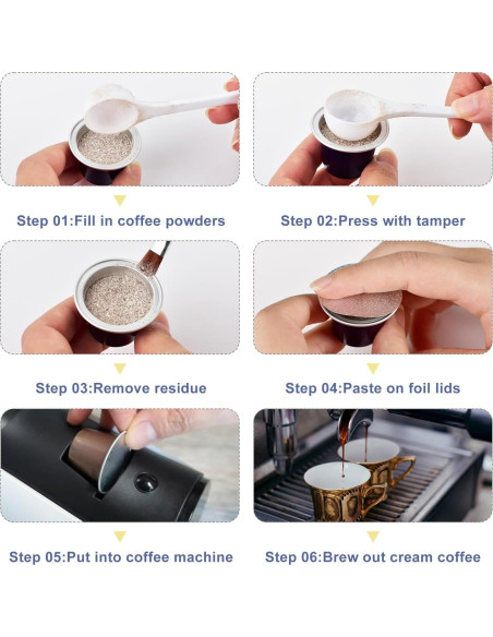 200 Tapas de Aluminio 37mm CUALFEC para Cápsulas Nespresso