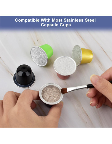 200 Tapas de Aluminio 37mm CUALFEC para Cápsulas Nespresso