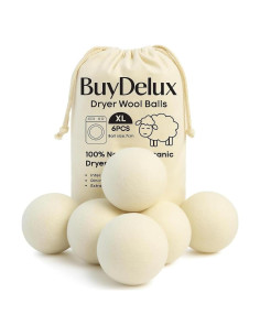 Bolas de Secado de Lana BuyDelux - 6 Paquete XL 7cm Ecológicas