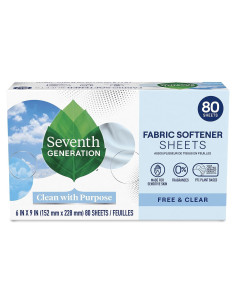 Hojas Suavizante para Secadora Seventh Generation 80 Unidades