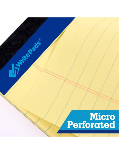 Bloc de Notas Legales WritePads Amarillo 21.6x27.9cm Paquete de 6
