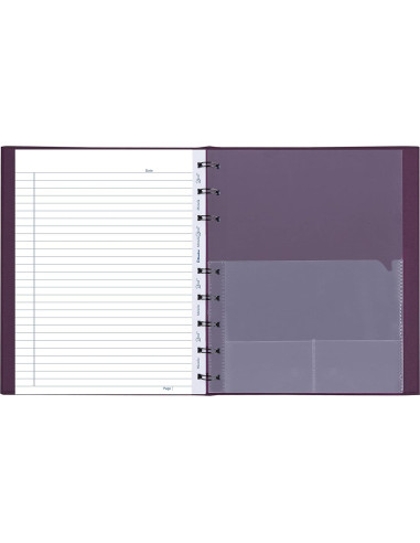 Cuaderno recargable Blueline MiracleBind tapa dura uva 150 páginas