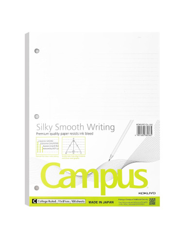 Papel suelto Kokuyo Campus 100 hojas 21x28 cm rayado