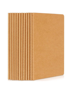 Cuadernos en Blanco EUSOAR A5 Kraft 12pcs 60 Páginas