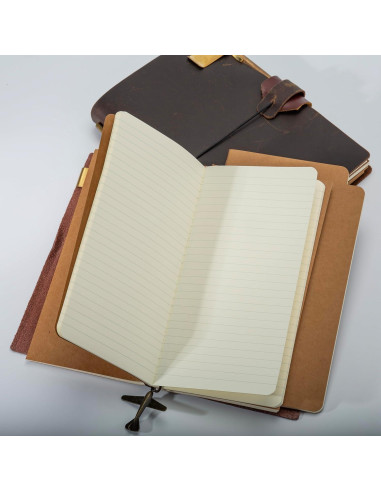 Juego de Cuadernos de Viaje TWONE - 3 Piezas Rayadas 10.9x20.8 cm