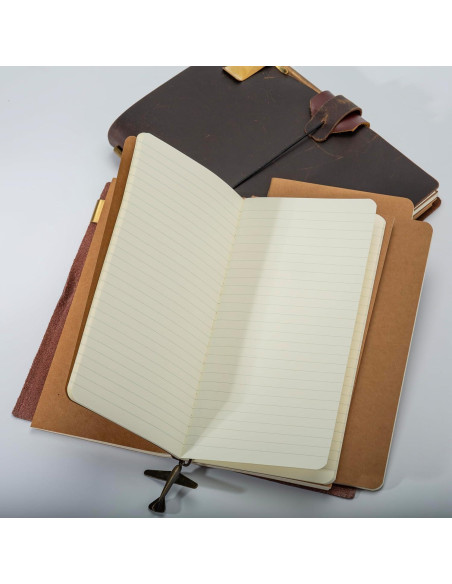 Juego de Cuadernos de Viaje TWONE - 3 Piezas Rayadas 10.9x20.8 cm