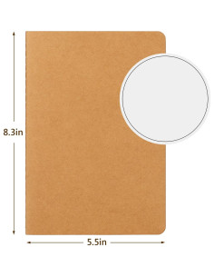 Cuadernos en Blanco EUSOAR A5 Kraft 12pcs 60 Páginas 2