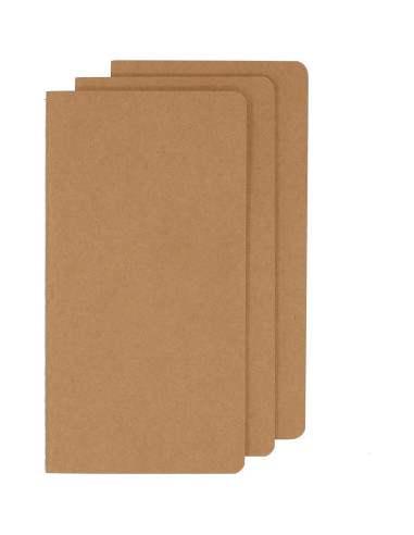 Juego de Cuadernos de Viaje TWONE - 3 Piezas Rayadas 10.9x20.8 cm