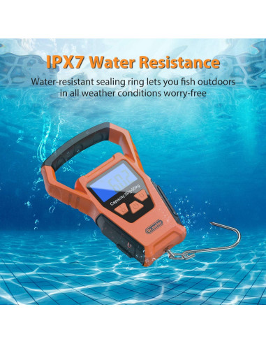 Balanza de Pesca Digital Dr.meter IPX7 50kg con Cinta y Accesorios