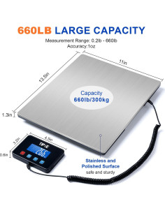 Escala Postal Digital TIPRE 299.37kg Acero Inoxidable Precisa 2