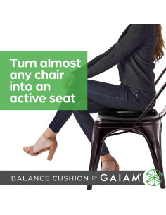 Disco de Equilibrio Gaiam 40.64 cm Cojín Inestabilidad Negro 2