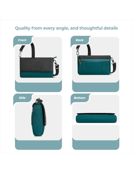 Bolso Cruzado Anti-Robo Travelon Addison Verde Pino
