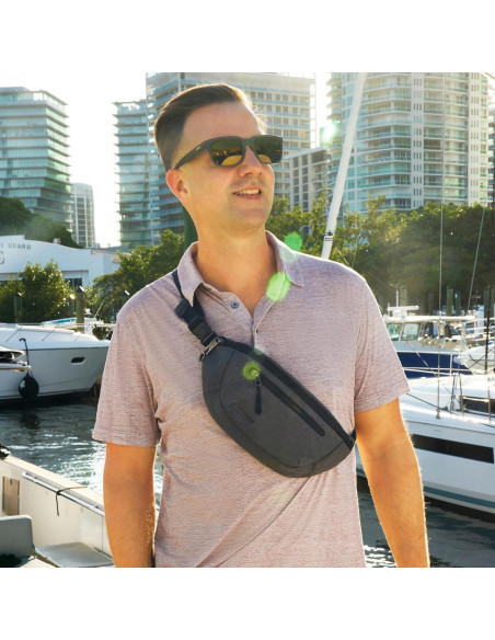 Riñonera Urbana Antirrobo Travelon Negra 29.2x12.7cm