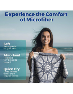 Toalla de Playa Microfibra Shapeless Prints Grande Mandala 2
