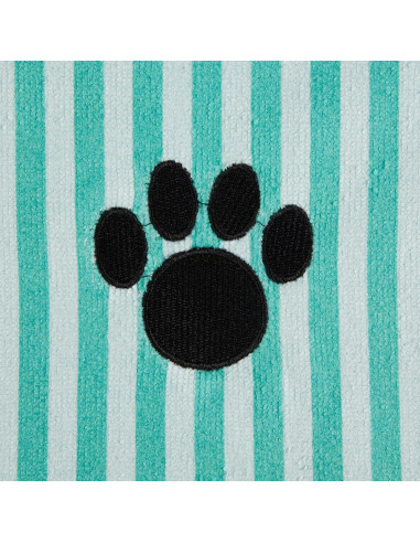 Toalla para Mascotas Bone Dry Microfibra 104x60 cm Aqua Rayas