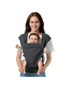 Portabebés ergonómico Misswisdom gris oscuro 3.2-13.6 kg