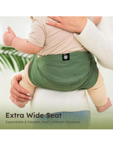 Portabebés Ergonómico Algodón Premium Verde - 6-48 Meses