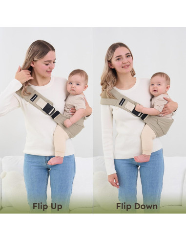 Portabebés Ergonómico Algodón Premium Verde - 6-48 Meses