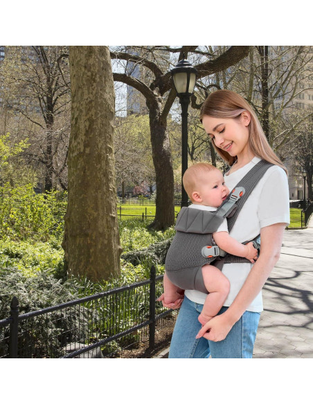 Portabebés Ergonómico IULONEE Gris Oscuro 3.2-20.4 kg