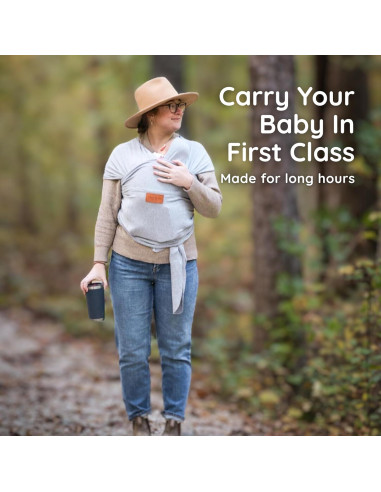 Fular Portabebés Algodón Premium Max&so Gris Tierra 3.6-15.9 kg