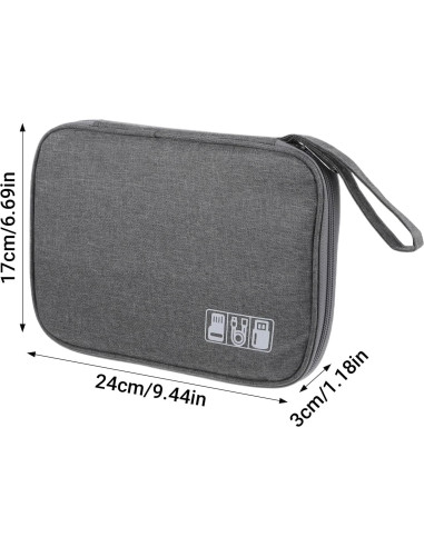 Organizador de Cables ElevateTech Portátil Impermeable 24x17 cm