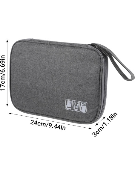 Organizador de Cables ElevateTech Portátil Impermeable 24x17 cm