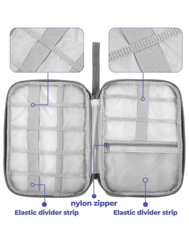 Organizador de Cables ElevateTech Portátil Impermeable 24x17 cm