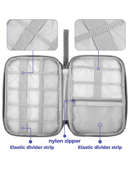 Organizador de Cables ElevateTech Portátil Impermeable 24x17 cm