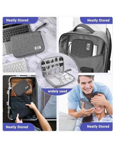 Organizador de Cables ElevateTech Portátil Impermeable 24x17 cm