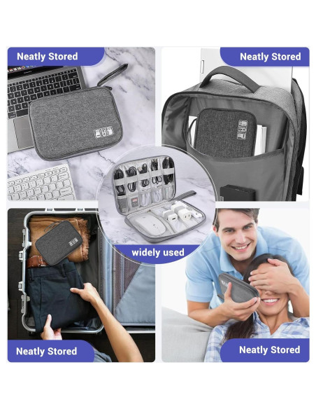 Organizador de Cables ElevateTech Portátil Impermeable 24x17 cm