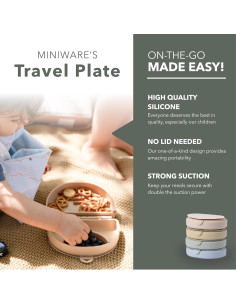 Plato de Viaje Miniware SLF de Silicona Plegable 21x15cm 2