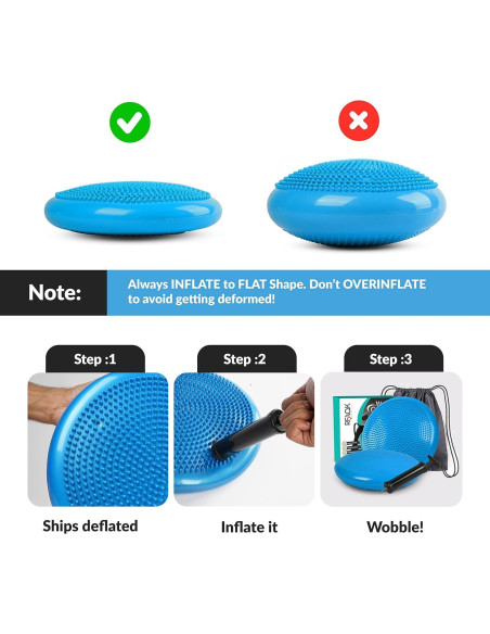 Cojín de Inestabilidad RFAQK Azul - Disco de Equilibrio 33.4 cm
