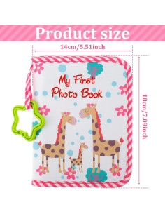 Álbum de Fotos para Bebés YMKWZ Rosa 18x14 cm Suave 2