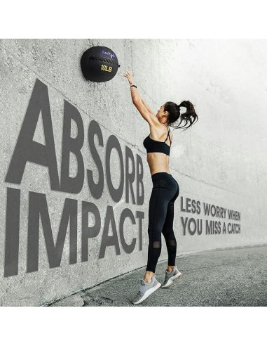 Pelota de Pared Yes4All 2.72 kg de Cuero Suave para Ejercicio