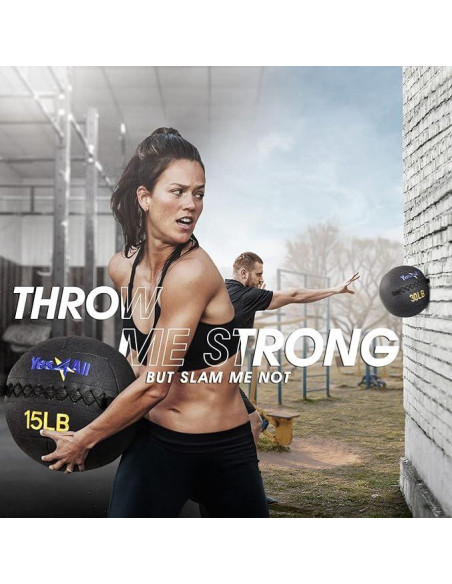 Pelota de Pared Yes4All 2.72 kg de Cuero Suave para Ejercicio