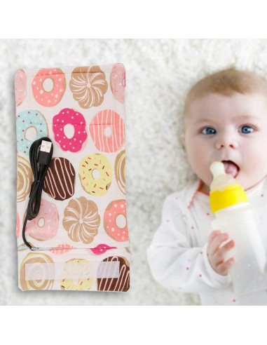 Calentador de Botellas USB Hilitand Donut para Bebés 40C