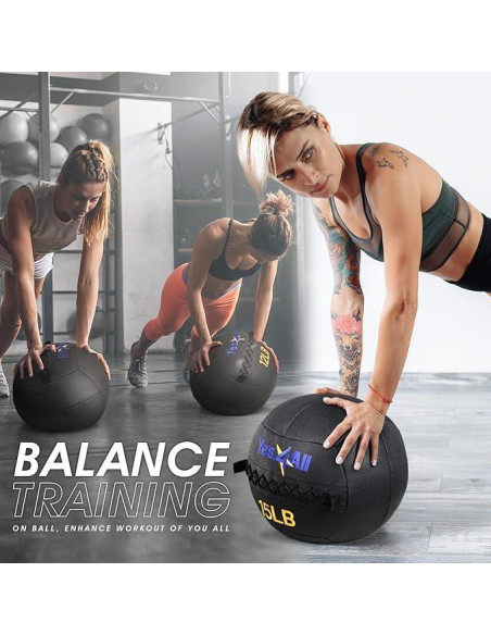 Pelota de Pared Yes4All 2.72 kg de Cuero Suave para Ejercicio