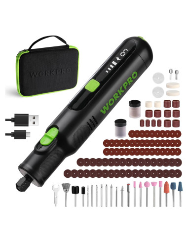 Herramienta Rotativa Inalámbrica WORKPRO 8V con 117 Accesorios